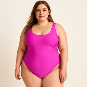 J.CREW Pink Ribbed Side Bow Cut-Out One-Piece Swimsuit - Size 22